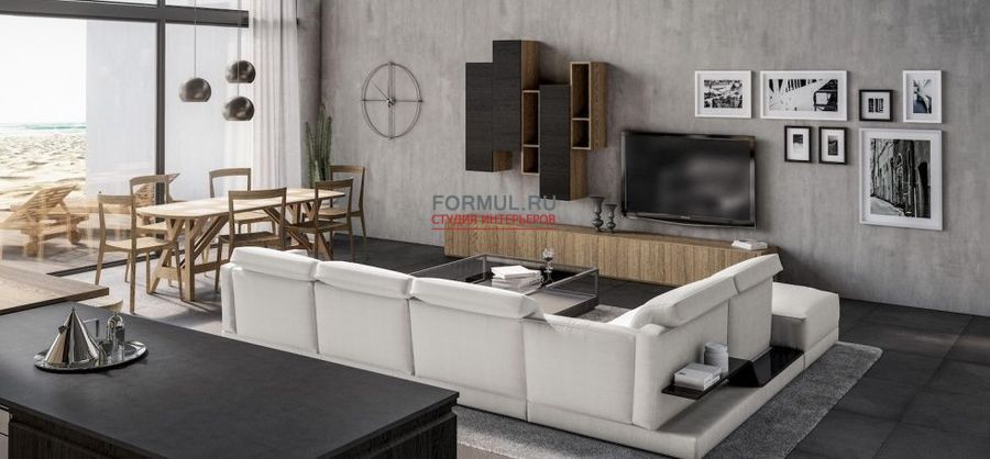 Кухня Berloni Canova rovere miele + rovere inchiostro